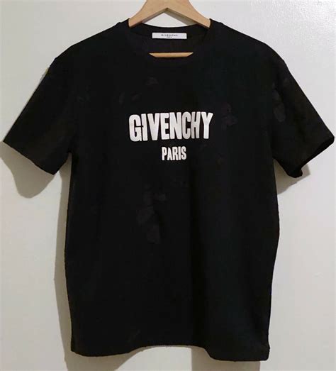 givenchy destroy t shirt|Givenchy distressed t shirt.